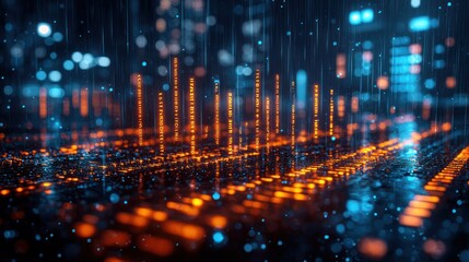Abstract Digital Data Flow: A Visual Representation of Information Transfer
