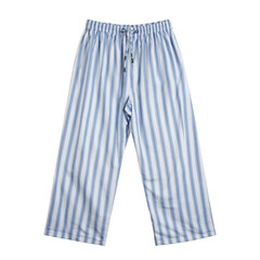 stylish striped pajama pants with blue and white vertical stripes and a comfortable drawstring waist