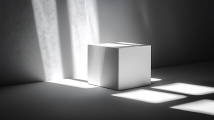Poster - White Cube Minimalist Product Display Background