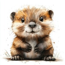 ビーバーの水彩イラスト 無料画像 - Public Domain Pictures