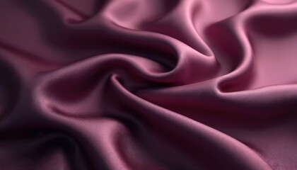 Poster - Background of plum silk satin. Luxurious glossy cloth with soft folds. Elegant draped fabric in trendy purple color for glamourous fashionable clothes, dress or decoration projects.