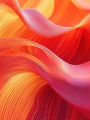 Aufkleber - Dynamic abstract background featuring energetic waves in red and orange hues with an open space for text on the left side