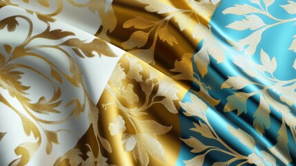 Wall Mural - vintage luxury fabric with vibrant patterns and colors