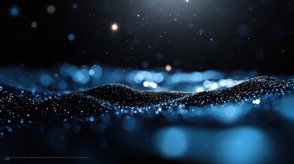 Wall Mural - as twilight descends, shimmering water droplets dance in the air, forming a captivating display alon