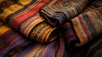 Wall Mural - cozy textile patterns with vibrant colors
