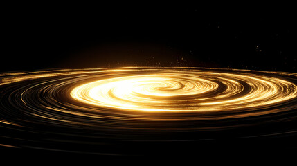 Wall Mural - cosmic vortex, glowing light in a black void, abstract representation of space. ecliptic light. illu