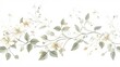 © seksun - Delicate floral vines in Indian style on white
