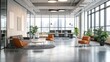 © D.S - Modern Industrial Office Lounge with City View