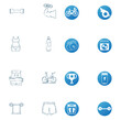 © BRAYAN - Set of exercise vector icons with a white background