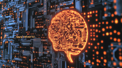 Artificial neural networks, ANN, connectionist systems. Abstract simple graphics scheme of neural machine mind with AI. Artificial intelligence, cybernetic net in computer learning. Science concept.
