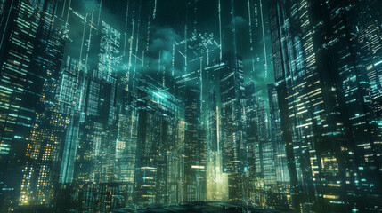 Wall Mural - software, web development, programming concept. abstract programming language and program code on sc