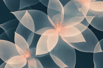 Fototapete - Colorful abstract pattern featuring floral shapes in soft tones, ideal for modern decor and design inspiration in interiors