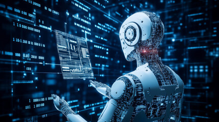 Coding or Programming conceptual banner. Education coding computer languages. Technology of software develop. Writing code of AI, learning artificial intelligence. Computer neural networks.