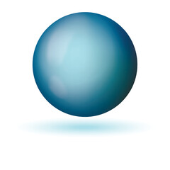 Wall Mural - glass blue ball or precious pearl. glossy realistic ball, 3d sphere. abstract vector illustration hi