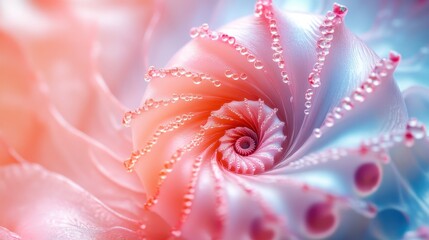 Poster - Colorful abstract swirl of fabric showcasing intricate patterns and gradients reminiscent of a flower petal, evoking a sense of elegance and beauty