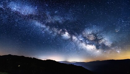 Wall Mural - starry night sky milky way galaxy with stars and space dust in the universe