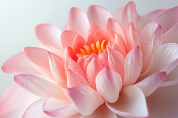 Aufkleber - Elegant pink lotus flower with dew drops captured in soft focus during early morning light in a serene natural setting