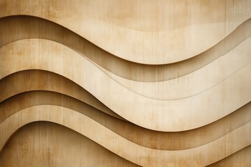 Fototapete - Flowing wooden texture with organic lines in warm beige and brown tones suitable for modern design applications and background aesthetics