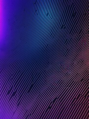 Fototapete - Glowing neon lines create abstract digital pattern with grid design in blue and purple shades against a dark gradient background