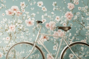 Fototapete - Colorful arrangement of dried flowers on a light background showcasing natural beauty in floral art