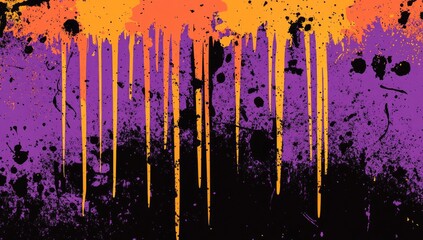 Poster - Dripping Paint Splatter Abstract