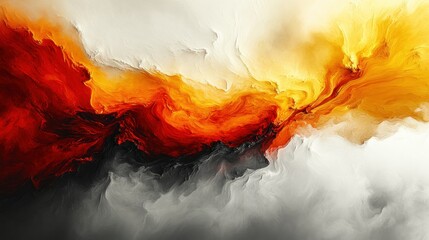 Wall Mural - abstract colorful cloud formation with white backdrop