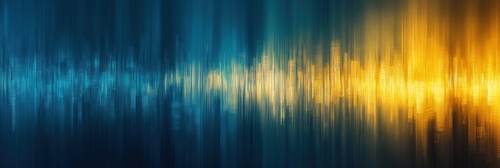 Poster - Modern urban background featuring blurred city lights in blue and gold hues with a sophisticated design for creative projects