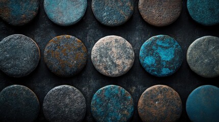 Wall Mural - Decorative Garden Stone Patterns with Soft Gradients