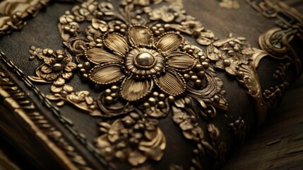Wall Mural - Handcrafted Journal with Intricate Organic Patterns