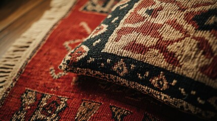 Wall Mural - Intricate Cultural Textile Patterns in Soft Lighting