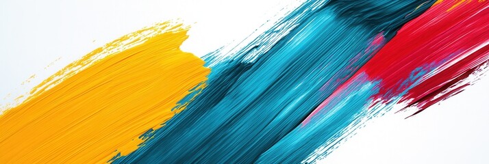 Aufkleber - Abstract composition with bold paint strokes showcasing vibrant colors and an inspiring artistic vibe for creative projects