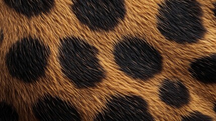 close-up of leopard fur showcasing vivid patterns of gold and black spots, evoking a sense of wild b