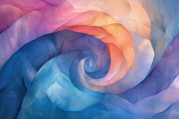 Fototapete - Colorful swirling patterns create dynamic abstract design in vibrant blue, purple, and pink hues with a balanced composition
