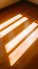  Sunlight Stripes on Wood Floor, Interior Illustration