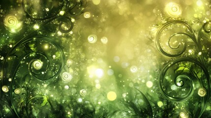 Wall Mural - Swirling Patterns in a Magical Organic Realm