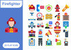 © Mohd - Firefighter Flat Icon Set, Collection of 25 Firefighter Flat Icon Set – 25 Emergency, Rescue, and Fire Safety Icons