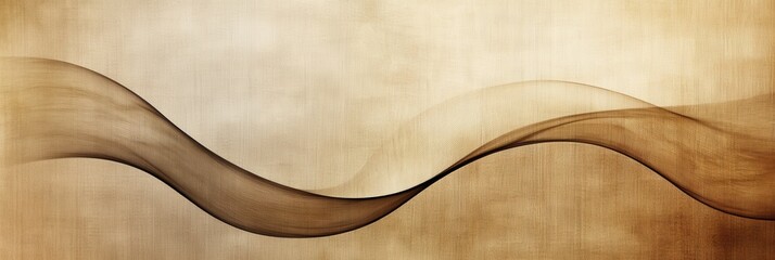 Fototapete - Warm wooden texture with soft beige and brown flowing lines creating a modern organic design suitable for backgrounds and graphics