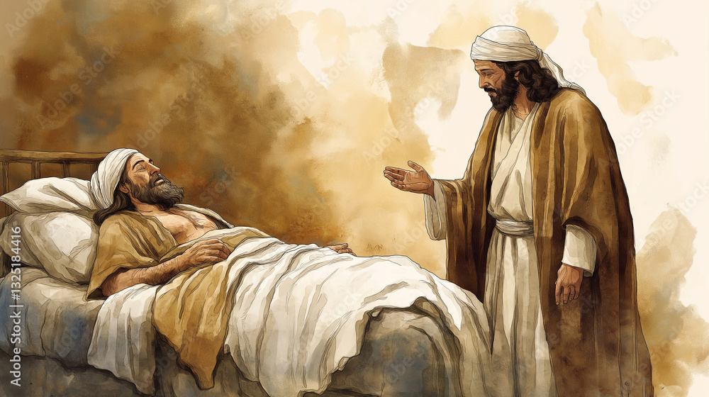 Watercolor Jesus Christ Messiah savior, lord son of God. Emmanuel ...