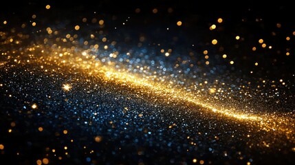 Wall Mural - cosmic glitter stream across dark space