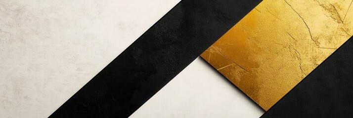 Fototapete - Geometric design with clean lines and gold accents in a minimalist layout suitable for modern branding or artistic presentations
