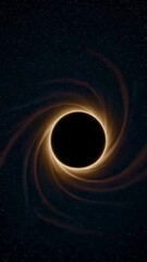 Wall Mural - dynamic cosmic swirl around black hole revealing celestial motion