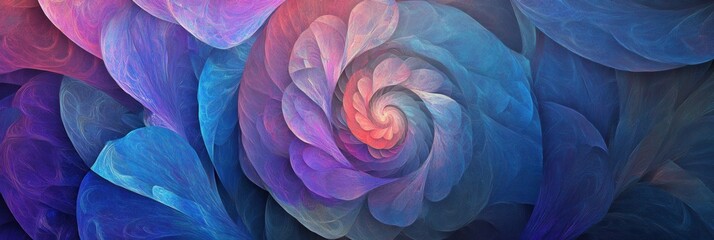 Leinwandbilder - Vibrant swirling patterns create a dynamic abstract background with a modern design in blue, purple, and pink hues