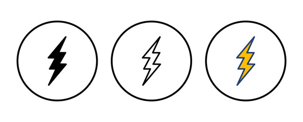 Wall Mural - lightning icon vector. electric icon vector. power icon. energy sign
