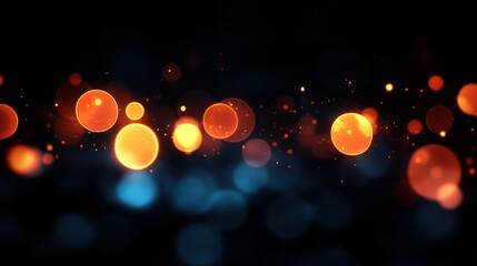 Wall Mural - abstract bokeh lights, dark background (1)