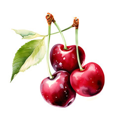 Wall Mural - digital technology cherry watercolor design illustration