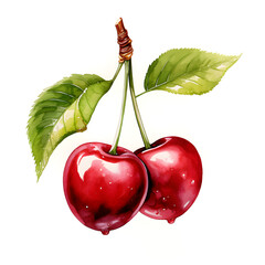 Wall Mural - digital technology cherry watercolor design illustration