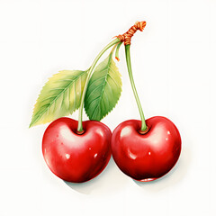 Wall Mural - digital technology cherry watercolor design illustration
