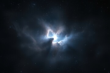 Wall Mural - Cosmic Components Expansion Concepts. Mysterious cosmic cloud illuminated in deep space.