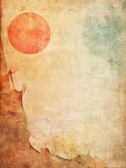 Poster - Bohemian background featuring warm earth tones and organic patterns with a subtle texture for artistic use