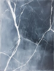 Aufkleber - Elegant marble texture in cool gray tones with white veins ideal for modern design and decor